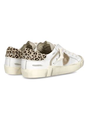 Sneakers Prsx Donna, Bianco Fango Stampa Animalier PHILIPPE MODEL | PRLDVL14.